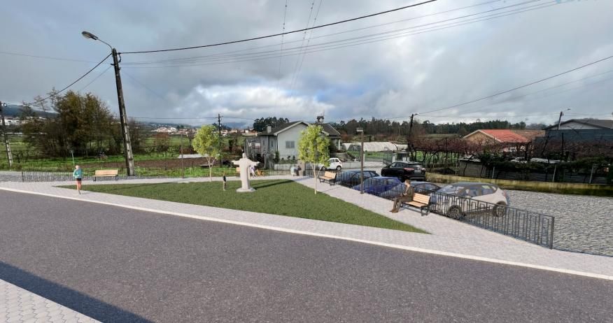 Obra de beneficia&ccedil;&atilde;o do largo da rua das Lameiras 